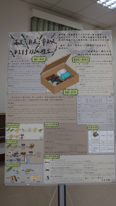 優選作品設計-中興大學森林系孫浩宸等4位-滿足×自足×常知足 DIY手抄紙禮